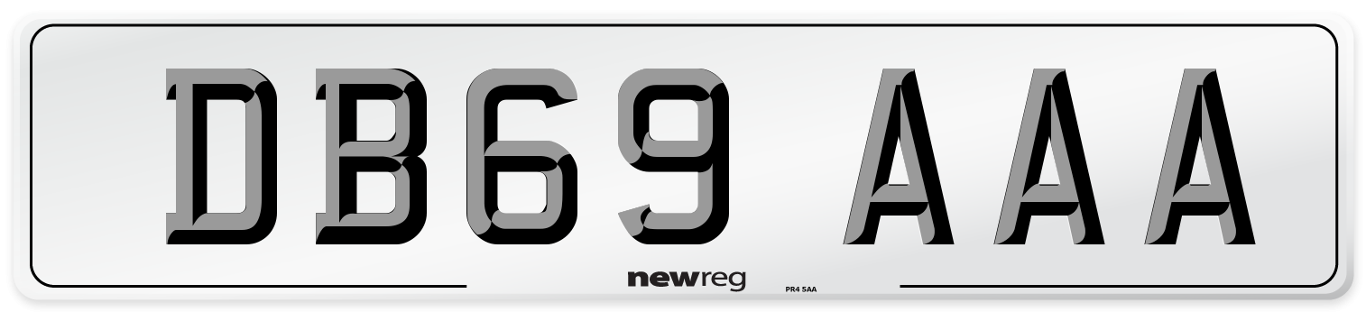 DB69 AAA Number Plate from New Reg